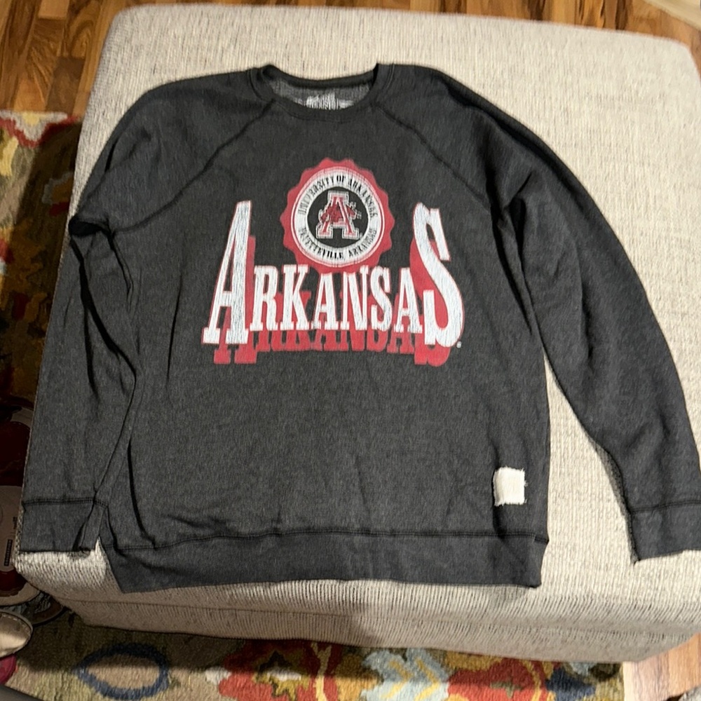 NWOT Original Retro Brand Gray Arkansas Sweatshirt